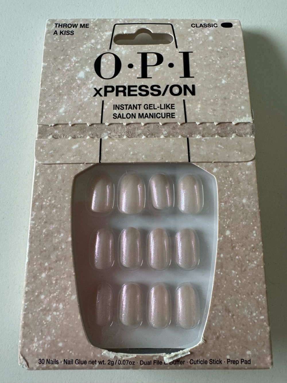 OPI Xpress/On White Pearl Pink Press-On Nails